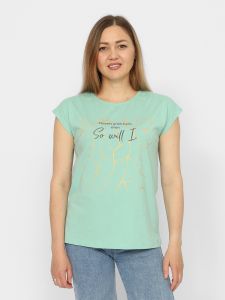 Футболка женская цвет зеленый 60263-37